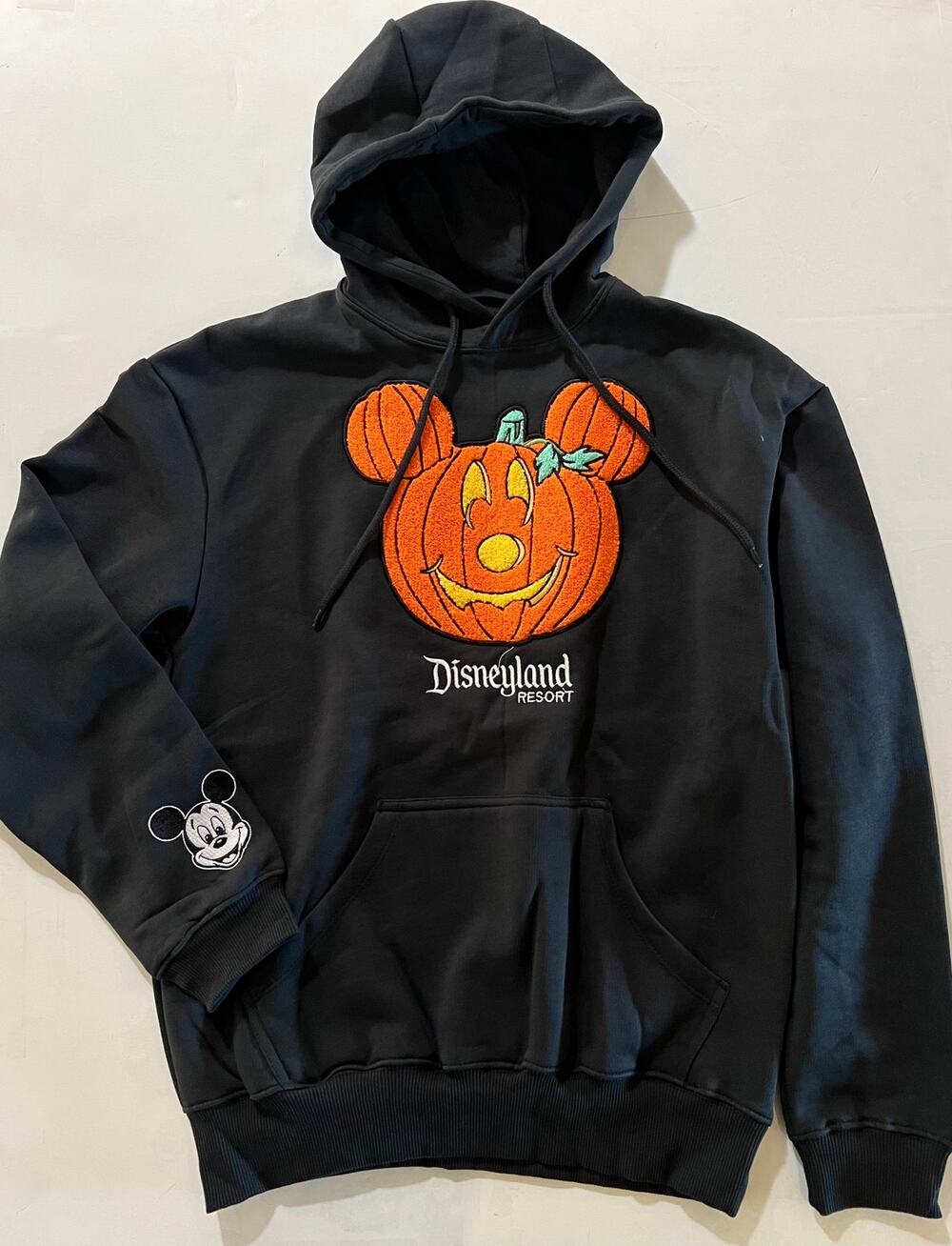 Disneyland Pumpkin Mickey Mouse Adult Pullover Hoodie - NWT